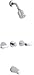 KOHLER K-T15231-4-CP Coralais Three-Handle Bath and Shower Faucet Trim, Polished Chrome