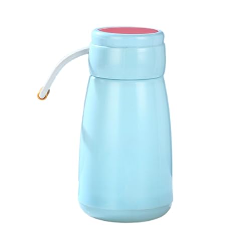 Image of Baskety Small Thermal Coffee Glass Lined Insulated Vacuum Flask for Water & Coffee Dispenser Bottle - 400ml (Sky Blue)