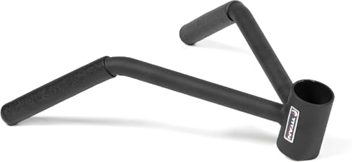 Image of Titan T Bar Row Attachment Landmine Handle, Barbell Attachment for Full Body Workout, Home Gym, 50mm, Black