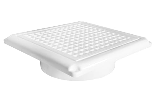 Image of 6 Inch Chimney Vent Cover for Kitchen Pipe Outer Vent Cap /Ventilation Cap /Exhaust Pipe Cowl (150mm) White