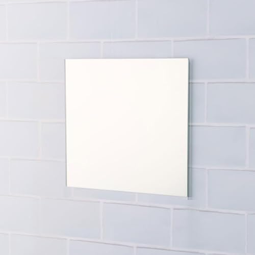 【EUZLKDXU】浴室鏡 風呂鏡 交換用 オーダーミラー サイズ 350×350 mm 防湿 縁のみ 厚み 5mm M5 糸面取り ガラス