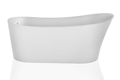 Empava 67" Luxury Contemporary Bathroom Freestanding White Acrylic Bathtub Soaking SPA Tub Empava 67" Luxury Contemporary Bathroom Freestanding White Acrylic Bathtub Soaking SPA Tub