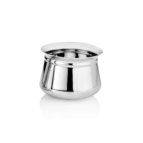 Image of Embassy Stainless Steel French Pongal Handi | Capacity - 800 ml | Size - 2 | Induction Friendly | Ideal for Cooking Biryani, Curries, Stews, and More.