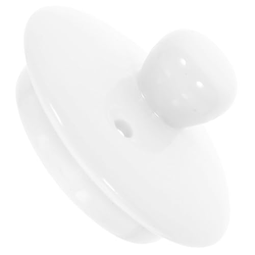FRCOLOR 白磁セラミック急須ふた 茶碗用ユニバーサルカバー 滑らかな縁と耐変形設計 こぼれ防止付き 茶器交換パーツ