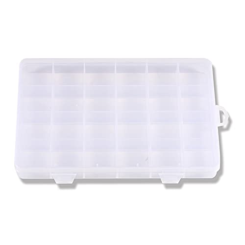 yeacher 24 Grade Plástico Transparente Jóias Anel Brincos Caixa Estojo Nail Art Decorações Miçangas Strass Organizador Caixa De Armazenamento 19x13cm