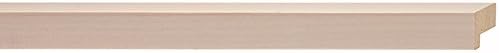 Picture Frame Moulding (Wood) 100ft Bundle - Contemporary White Washed Finish - 0.75" Width - 1/2" Rabbet Depth