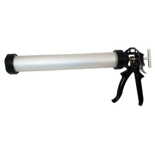 Cox Powerflow 600 - Prensa de cartuchos, 290/300/310/400 y 600 ml, pistola de presión manual, pistola de silicona, aluminio/acero, construcción híbrida, silicona, acrílico, pegamento, mortero, etc.