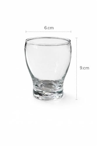 Image of Clear Glass Drinking Glasses Set for Water, Juice, Beverages, Set of 6 (CS)