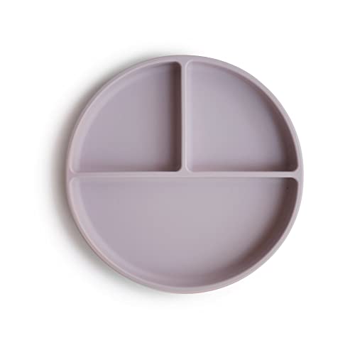 Image of mushie Silicone Suction Plate | BPA-Free Non-Slip Design (Soft Lilac)