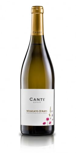 Canti - White D.O.C.G. Sparkling Wine Moscato dAsti Italian Grape Variety from Piemonte Fruity and Sweet Taste 1x750 ml