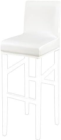 PiccoCasa Set of 4 Bar Stool Covers with Elastic Bottom, Stretch & Removable Dining Chair Covers for Pub Counter - Spandex Height Side Chair Covers Protector Slipcovers Dark Blue