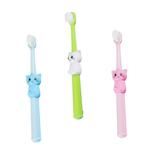 Asakkura Kinderzahnbürsten 3 Stück Weiche Borsten