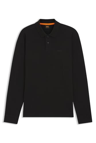 BOSS Hommes Petempestolong Polo en Coton mélangé à la Structure gaufrée