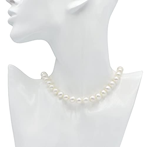 14K Gold 9-10mm White Freshwater Cultured Pearl Necklace in AAA Quality, 16, 18, 20 Inches3