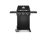 Broil King 814954 Gem 310 Shadow 3-Burner Propane Gas Grill in Black