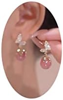 Butterfly Tassel Style Zircon Earrings for Women Teen Girls,Pearl Butterfly Drop Dangle Earrings Cute Long Dangle Earrings Statement Wedding Earring Hypoallergenic Butterfly Earrings Jewelry Gift (C)