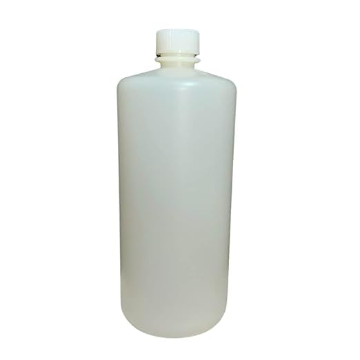 AANIJ® Plastic Reagent Bottle Narrow Mouth 1000 ml Laboratory Grade High Density Polyethylene mold, Screw Cap for Laboratory, School & Industrial Use Pack of (1)-image-2