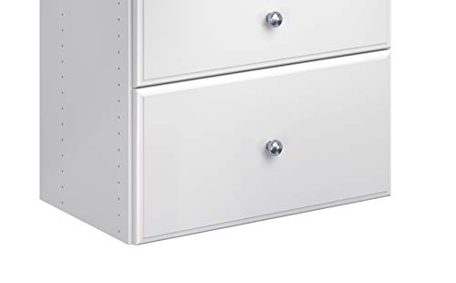 Easy Track 12" Drawer Closet Storage, White #TOP5