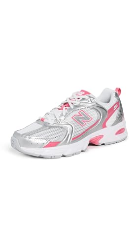 New Balance Damen 530 Metallic Silver/Pink, Silver Metallic/Dragon Berry, 8.5 Women/7 Men