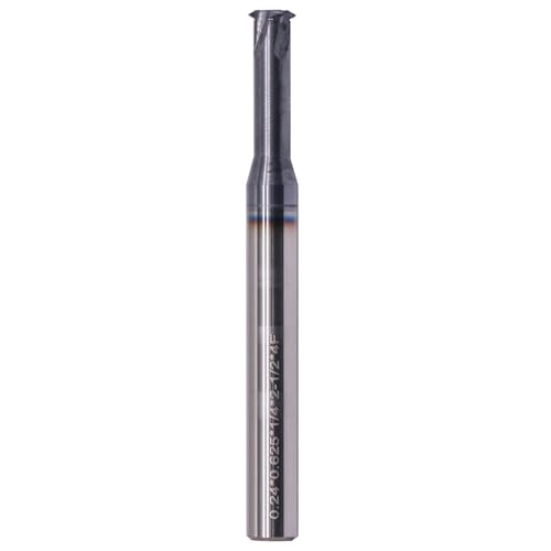 Image of BestParts 5 /16 inch 18-48 TPI Single Pitch Solid Carbide Thread end Mill - AlTiN Coated, 4 Flute, .240 inch Cutting Diameter, 1 /4 inch Shank Diameter, Necked to Thread .625 Deep, 2-1 /2 inch Overall Length