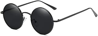 Long Keeper Retro Round Sunglasses - Classic Vintage Lennon Round Sunglasses for Men Women Small Hippie Round Glasses with Metal Circle Frame UV Protection