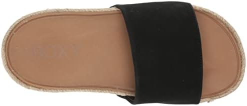 Roxy Women's Slippy Espadrille Slide Sandal, Black, 6 | Image 4