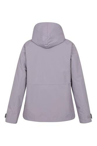 Mountain Warehouse Fell Womens 3 In 1 Jacket -Water Resistant Rain Jacket, Adjustable Hood Ladies Triclimate Coat, Packable Hood - Spring Summer, Walking Dusky Purple Women's Size 10 - 5