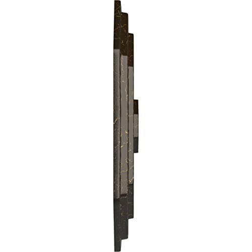 Image of Ekena Millwork CM25FESHC 25-1 /4 inch x 17-1 /4 inch x 1-3 /4 inch Felix Ceiling Medallion, Stone Hearth Crackle