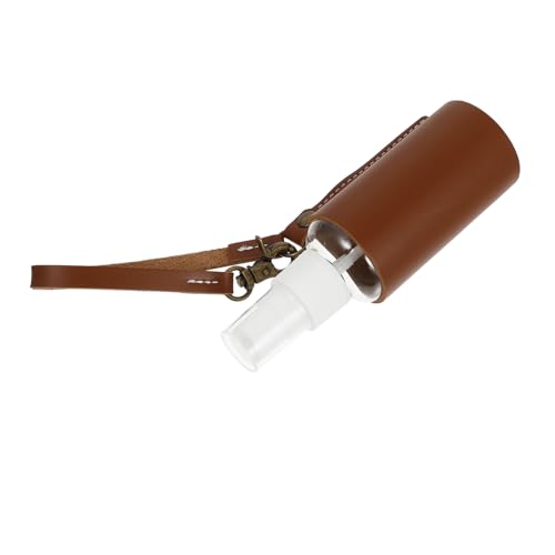 Beaupretty 空ボトル キーチェーンホルダー 旅行用 トラベルボトル レザー製 液体詰替容器 ハンドバッグや鍵に取り付け可能 シャンプー ローション 香水など対応