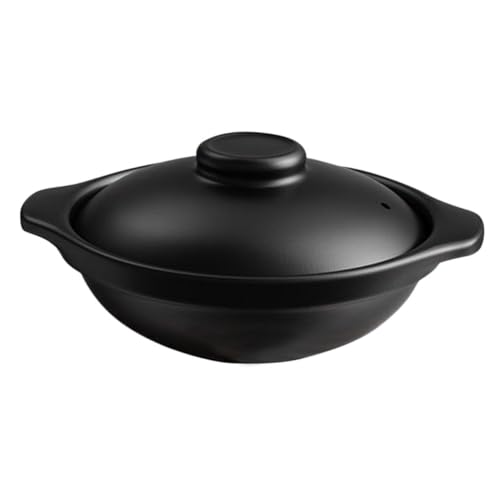 LOORGVEL Olla de Barro para Guisar Resistente Altas Temperaturas con Moldeada sin Juntas para Cocina Diaria y Reuniones Familiares