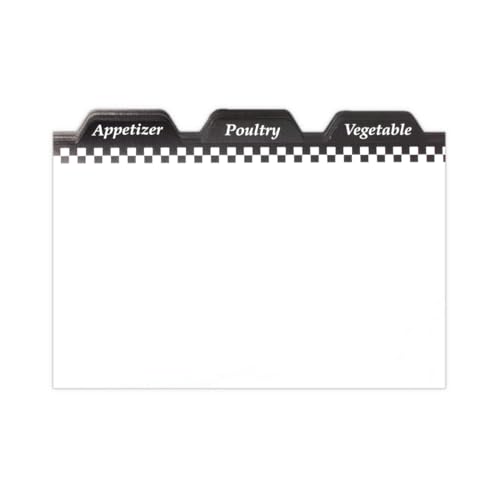Preprinted Recipe Card Tab Dividers Set, 3-Inches x 5-Inches, Set of 24