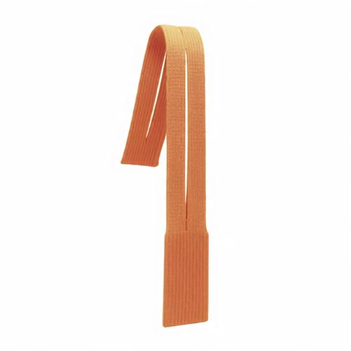 Image of iPhone Pocket features a singular 3D-knitted construction designed to fit any iPhone a beautiful way to wear and carry nitted Scarf with Contrast Stripe Detail, Unisex, (Orange) (Long)