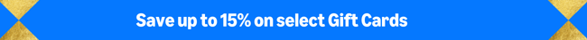 Up to 15% off Gift Cards