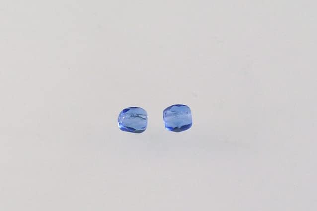 30pcs Fire Polished Faceted Beads Round 7 mm, Transparent Blue (30060), Bohemia Crystal Glass, Czechia 15119001