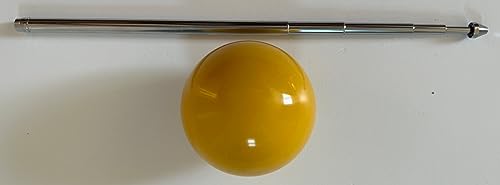 BuyBocceBalls Listing - Bocce Accessories - 57mm Yellow pallino or pallina with extendable Measuring Device