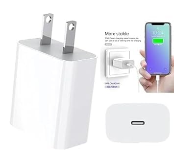 Image of Original Fast Charger 20W Charger (Including Cable Type - c) for 14 /13 /12 /11 /X All Models | 20 Watt Type-C Fast Charger for 4 /14 Pro (for IPHON US PIN) (DEC105)