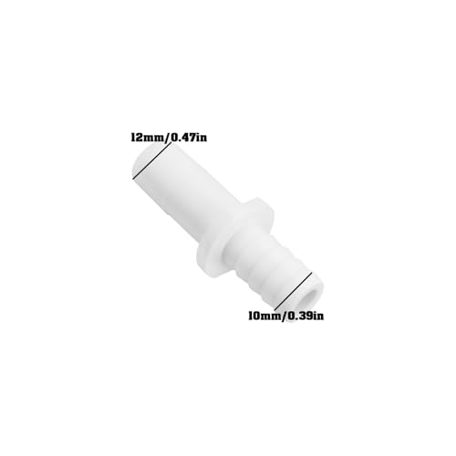 Image of SING F LTD 4Pcs Push Fit Water Pipe Connector 12mm to 10mm 3 /8 inch Hose Adaptor for Campervan Caravan Plumbing System
