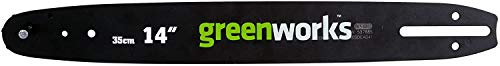 Greenworks Barra di Ricambio per Motosega a Catena, Lama Guida di 35cm adatta alla Motosega a Catena G40CS15 della Serie da 40 Volt di Greenworks