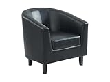 Sillón clásico Piel sintética Negro
