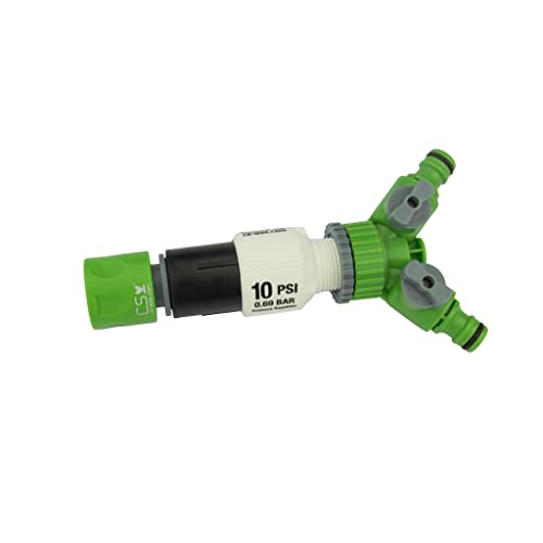 CS Druckminderer 0,69 bar mit 2-Wege-Regulierventil – für CS Perlschlauch Startup – druckreduziert & wassersparend für die eco Gartenbewässerung