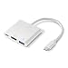 Produktbild Renkforce RF-4366444 Adapter [1x USB-C® Stecker - 1x HDMI-Buchse, USB 3.2 Gen 1 Buchse A (USB 3.0), USB-C® Buchse] Weiß