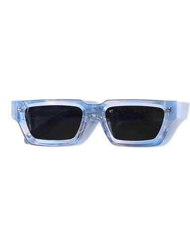 Image of Roneyee Rectangle Sunglasses Men Women Trendy Retro Sunglass UV Protection Fashion Acetate Stylish Square