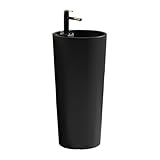 Son design simple et élégant apporte une touche de modernité à n'importe quel espace. Les lignes épurées et la forme géométrique de ce lavabo rond sur pied s'harmonisent avec différents styles de salle de bain.