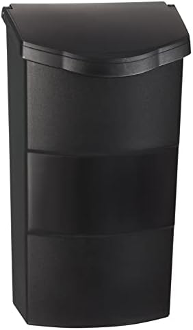 Vertical Wall Mount Mailbox - Locking - Weatherproof - Mail Box Letter - PRO-DF - Made in Canada (Black)