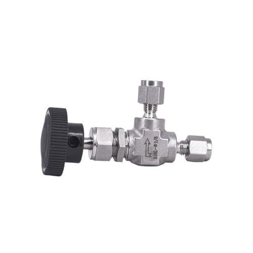Vanne pointeau 8mm compression régulation précise acier inoxydable forgé
