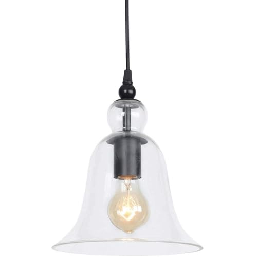Suspension luminaire vintage E27 noir à hauteur réglable