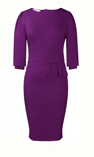 Image of ZVO Midi Dress for Women Pencil Dress Fashion Work Dress Elegant Church Dress High Waist Outfits