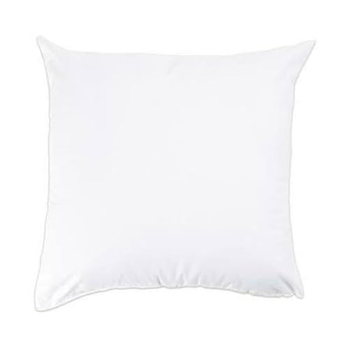 Cushion Insert (Pack of 1) 18 x 18 Inches Throw Pillows Insert - Sofa, Bed and Couch Decorative Stuffer Pillows - White Square Cushion Inner Filler Anti Allergic - 18" Inch