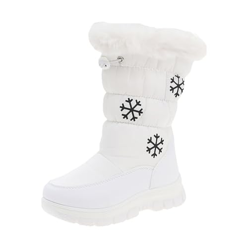 Boys Winter Boots Girls Mid Calf Winter Warm Cotton Shoes Outdoor Non Slip Thickened Bottom Cotton Shoes