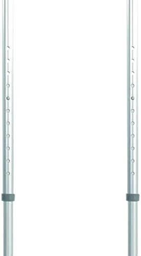 NRS Healthcare Height Adjustable Crutches with Plastic Handle - Pair